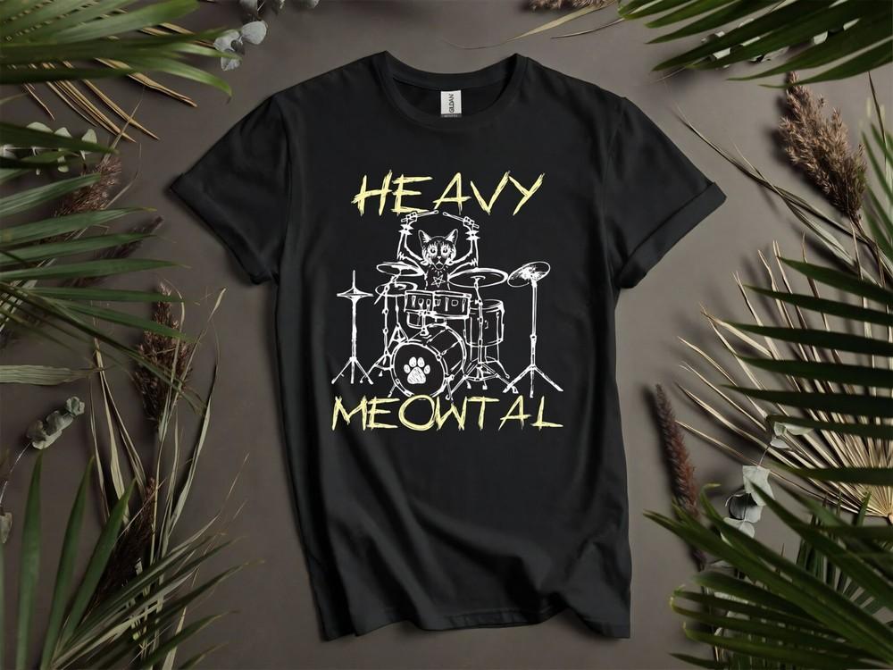 Heavy Meowtal Metal Music Band Cat Lover Hoodie Tshirt Men Women Unisex AD979