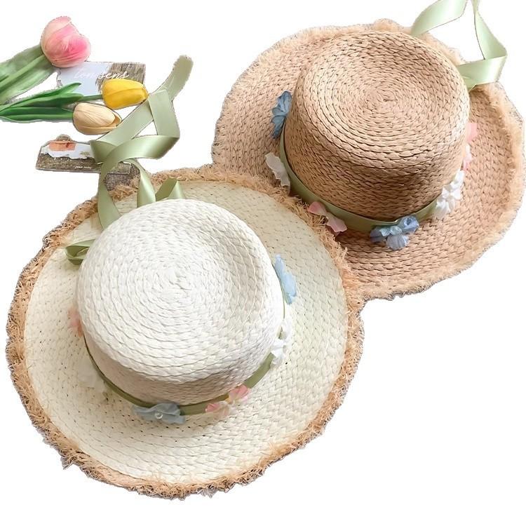 Paper Straw Sun Hat With Large Brim For Women Summer Beach Vacation Sun Protection