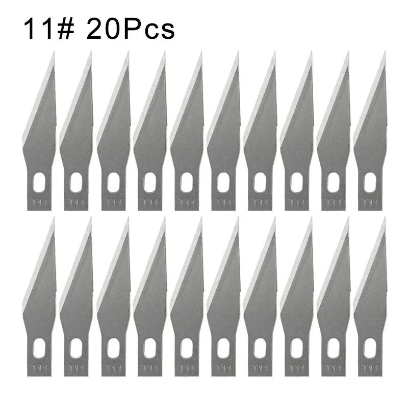 Engraving Knife Blades Metal Scalpel Knife 100/50/20Pcs Wood Carving Knife Blade Replacement Surgical Sculpture Cutting Tools