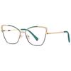 New Personality Sweet Cool Style Ladies Metal Cutout Cat Eye Anti-blue Light Glasses