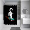Opaque Curtains for the Home Astronaut Printing Bathroom Accessories Shower Shade Curtain Bath Bedrooms Waterproof Fabric Garden
