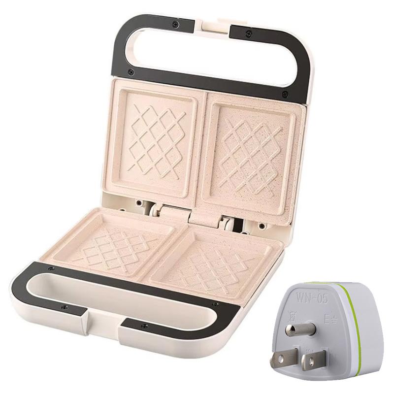 

Тостер для сэндвичей на 2 ломтика с 6 регулируемыми температурами, керамическим покрытием, вафельница, компактная машинка для завтрака для семейного использования