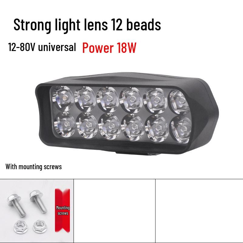 Super Bright LED Spotlight for Electric Motorcycle and Three-Wheeled Battery Vehicles, 12V-60V