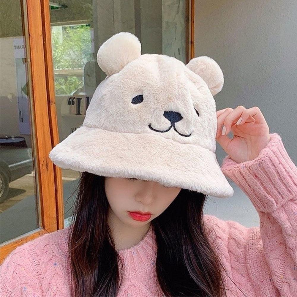Thick Women's Fisherman Hat Warm Basin Hat Fashion Fur Bucket Hat Clothing Accessories