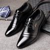 fashion Men leather shoes wedding Business dress Nightclubs oxfords Breathable Working lace up 345rt