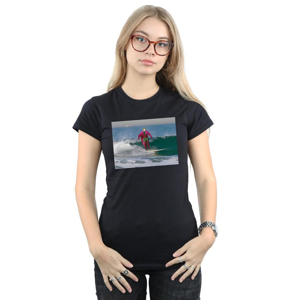 DC Comics Womens/Ladies Batman TV Series Joker Surfing Cotton T-Shirt