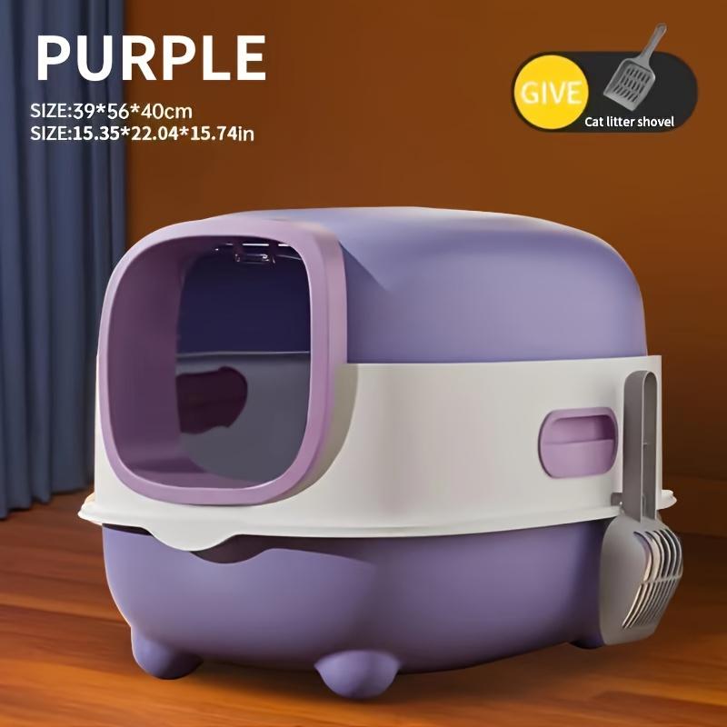Extra Large Enclosed Cat Litter Box with Drawer and Litter Scoop, Odor and Splash Control, Portable for Indoor and Outdoor Use