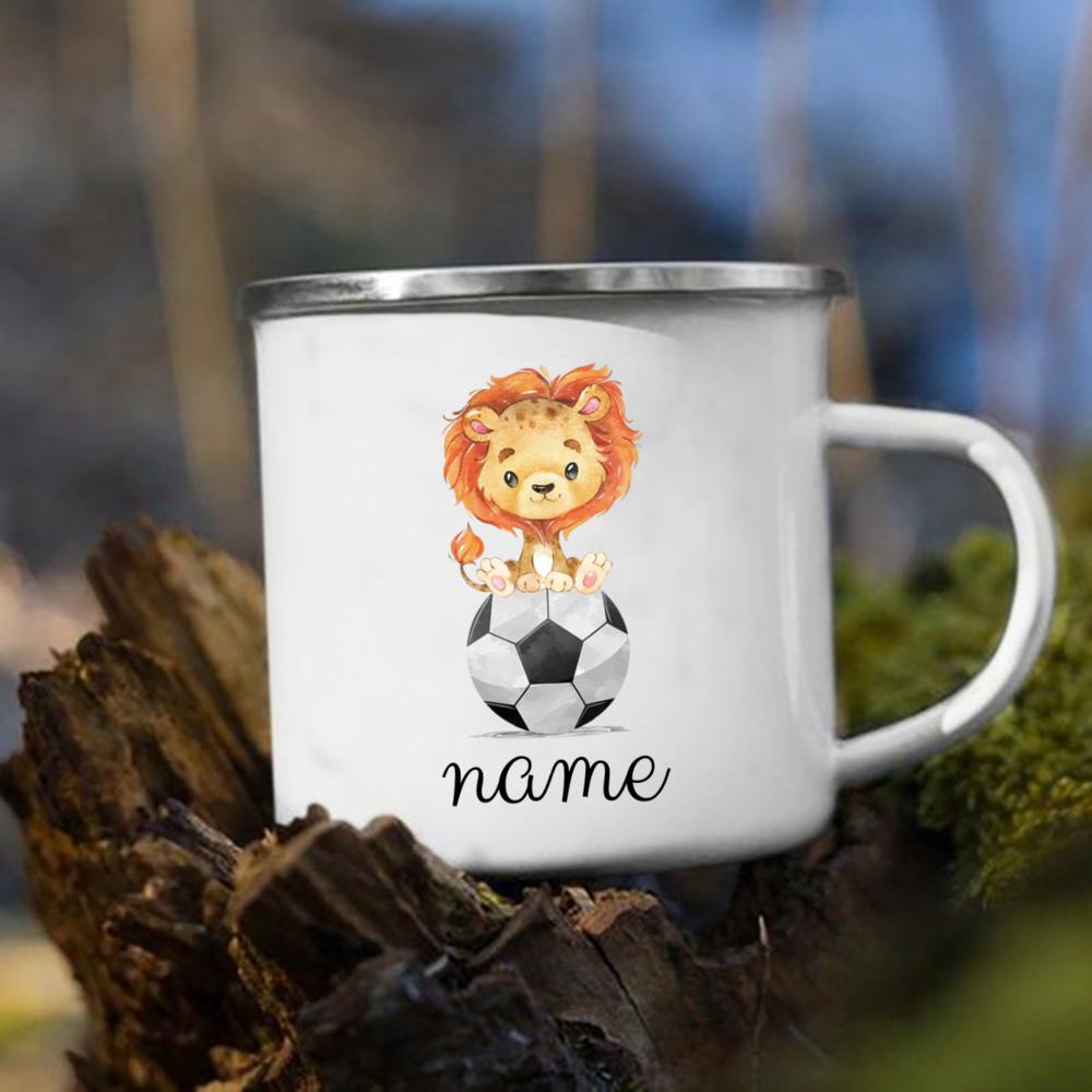 Tazza Personalizzata Safari Giungla Animali Nome Personalizzato Tazze per Bambini Tazze Animali Sportivi Tazza Cioccolata Calda per Bambini Regalo di Natale