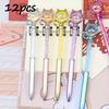 12pcs/Lot Cute Cat Diamond Ballpoint Pen Creative Cat Tail Ball Pens Kawaii Kitten Blue Ink Writing Pen School Office Stationery