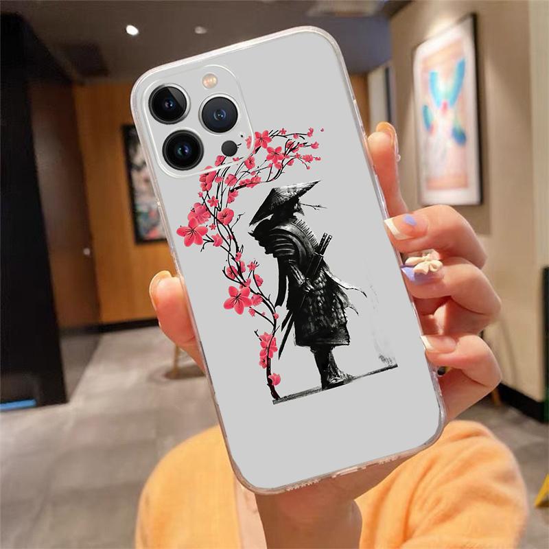 Phone Case For iphone 17 Air 17 16 Pro Max 15 14 13 Pro Max 15 16 Pro 15Plus Japanese samurai
