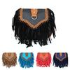 Elegant Bohemian Tassel Crossbody Bag For Women Stylish Vintage Pu Shoulder Bag