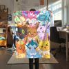 Eevee Muster Flanelldecke, Hohe Qualität, Bequem für Alle Jahreszeiten, Heimdekoration, Wärme und Komfort, Perfekt für Geschenke.