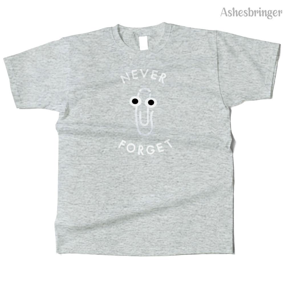 

Mens Cotton Never Forget the Clip Graphic T Shirt Street Casual Style Tee for Men and Women 4XL