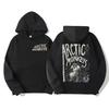 Men's Retro Rock Arctic Monkeys Hoodie - Music Album Pattern Print, Hip Hop Style Oversized Vintage Hooded Sweatshirt WY005