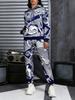 Spring and Autumn New Women's Casual Fashion Zipper Hooded Sweater Sweatpants Set Lightweight and Comfortable