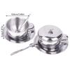 Stainless Steel Coffee Cup With Tray Spoon With/Without Lid Heat Resistant Mug Drink Tableware Kitchen Cafe Accessories
