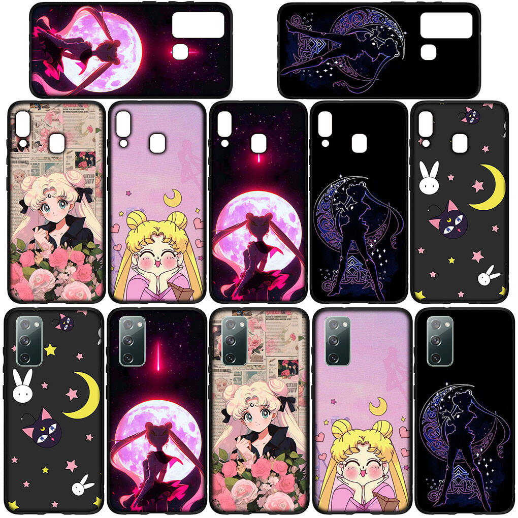 Etui na telefon do iPhone 17 16 15 Xiaomi Poco F8 F7 X7 X6 X5 M8 C85 C75 C71 Redmi Note 14 13 12 11 Pro Max A3 A4 14C 13C 15C Sailor Anime Dziewczyna Księżyc Pokrowiec