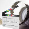 Acrylic Director Scene Clapperboard TV Movie Action Board Film Cut Prop with Pen(ColorWhite)