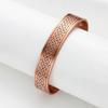 Yousheng Men Magnet Bracelet Opening Adjustable Circumference Positive Energy Retro Engraved Copper Lightweight Daily Wrist Jewelry