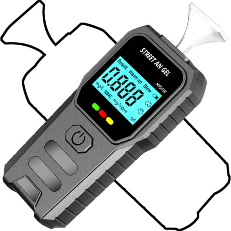 Accurate Breathalyzer with Semiconductor Sensor Fast Readout Small for Carrying Voice Light Alerts Workplace Use
