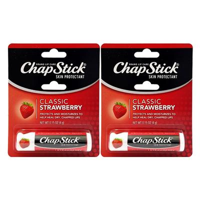 Chapstick NEW Chapstick Strawberry.Cherry.Mint.Original Lip Gloss, Strawberry, 4g, 2 Pcs.
