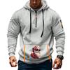 Men's Printed Sweatshirt Hoodie Zipper Arm Pocket Cardigan Men's Sports Large Size Casual Hoodie