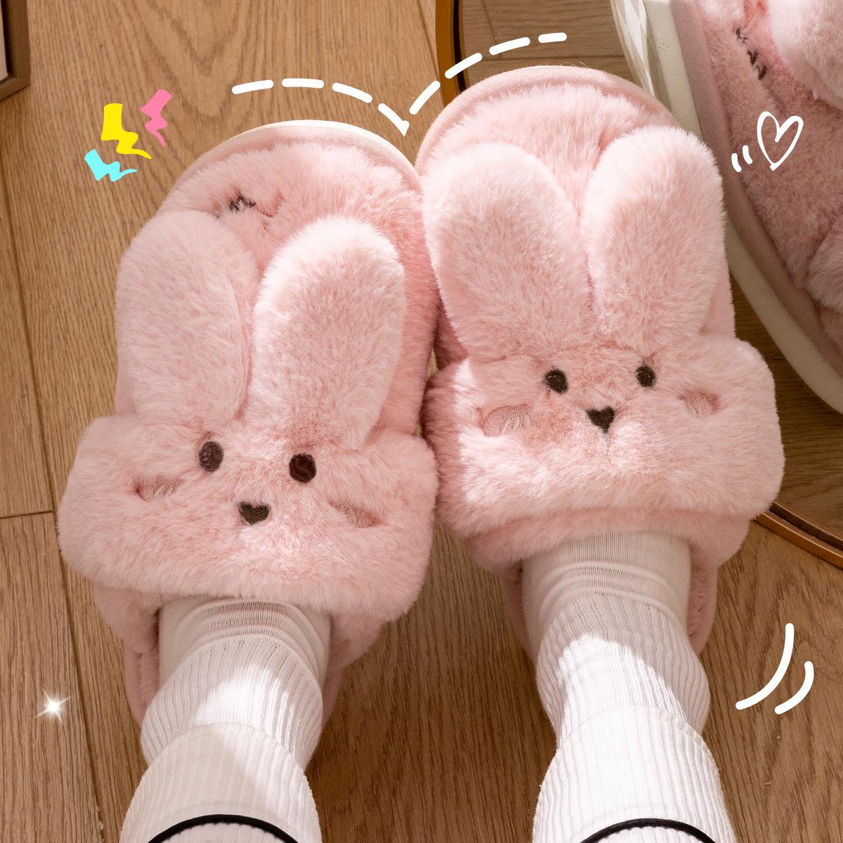 

Jieliya Cotton Slippers: Warm Plush Indoor Booties for Men and Women 38-39 [Fits size 37-38]