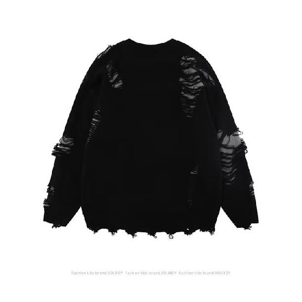 Round Neck Sweater Knitted Sweater Men'S Trendy Brand Cool Autumn And Winter Base Shirt 2024 New Men'S Temperament Slim Fit Top