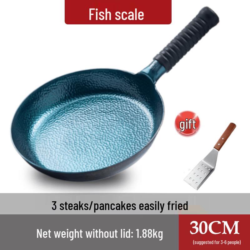 Handmade Uncoated Iron Frying Pan