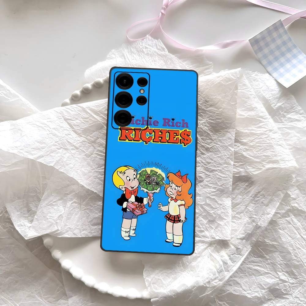 Cartoon Richie Rich Phone Case For Samsung S 24 Fe 25 Ultra Plus 20 Lite 21 30 22 23 24 22 Ultra 5G Fundas