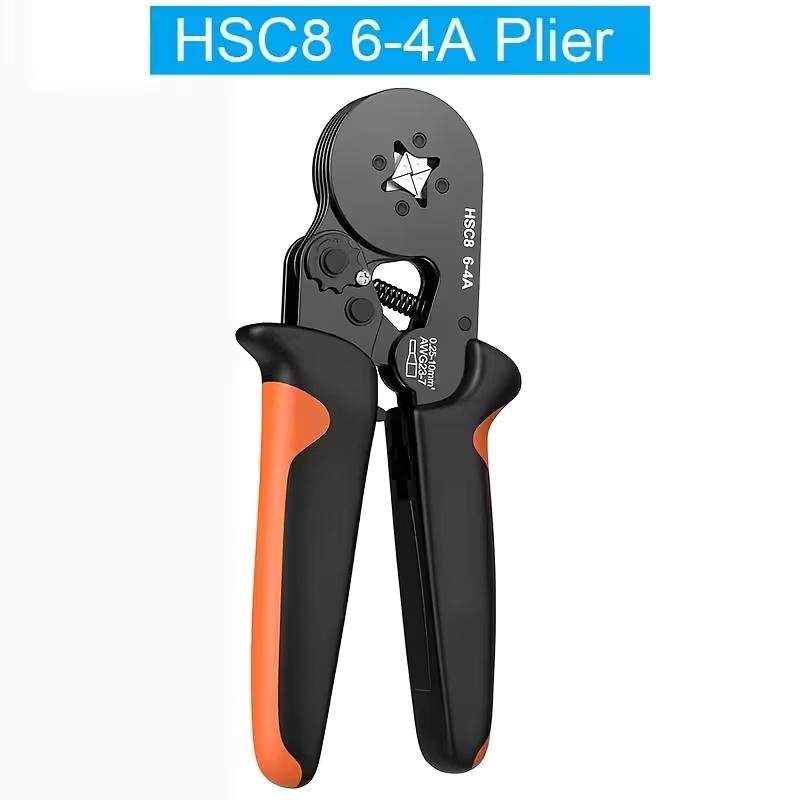 European Tubular Terminal Crimping Pliers HCS8 6-4A, VE/TE Pin Cold Crimp Terminal, Electrician Wire Tools