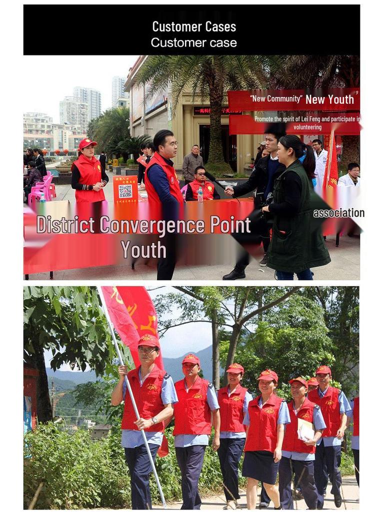 Korean Style Promotional Vest with Printed Logo for Volunteer Activities