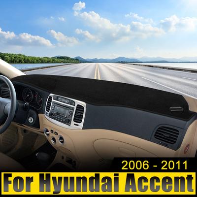 Für Hyundai Accent 2006 2007 2008 2009 2010 2011 Auto-Armaturenbrett-Abdeckung, Sonnenschutz-Schutzhülle, Anti-UV-Teppich, rutschfeste Matte