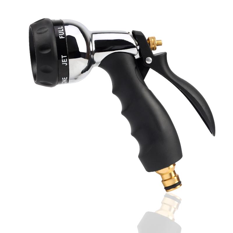 Adjustable Metal Water Spray Gun for Cars, Gardens, & Home. Perfect for Car Wash, Watering Plants, and Household Cleaning Tasks.