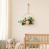 Artificial Flower Wreath, Sustainable Hanging Ornaments, with Elegant Flower Decorations for Bedroom Living Room Balcony Cafe Nursery