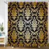 Waterproof Bathroom Shower Curtains Retro Geometric Pattern Washable Fabric Bath Screen 240X180 3D Print Decor Shower Curtain
