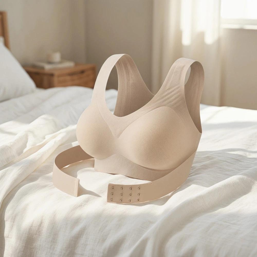 Posture Corrector Seamless Push Up Bra Cross Back Gathered Wireless Bra Underwear Women  Lady