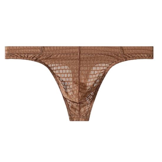 Men's Thong Sexy Low Rise G-String Bikini Briefs Ultra-thin T-back Underwear U Pouch Support Underpants