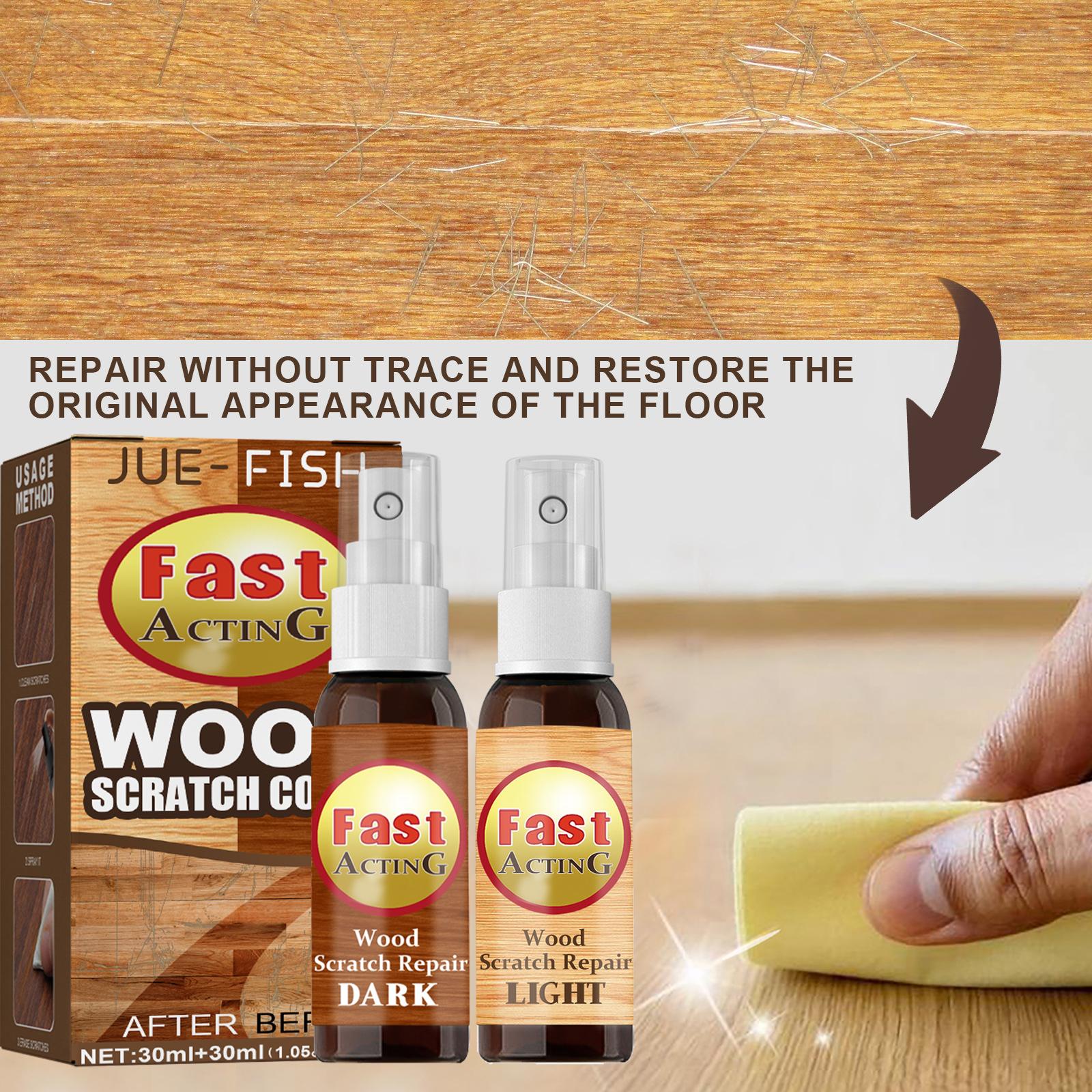 Fast-Acting Wood Floor Scratch Repair Spray - Furniture Paint Touch-Up, Color Complement and Refinishing Solution