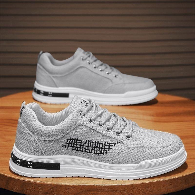 

Модная мужская обувь для бега с воздушной подушкой, мужские весенне-осенние новые трендовые дышащие кроссовки на мягкой подошве для мужчин 44 серый