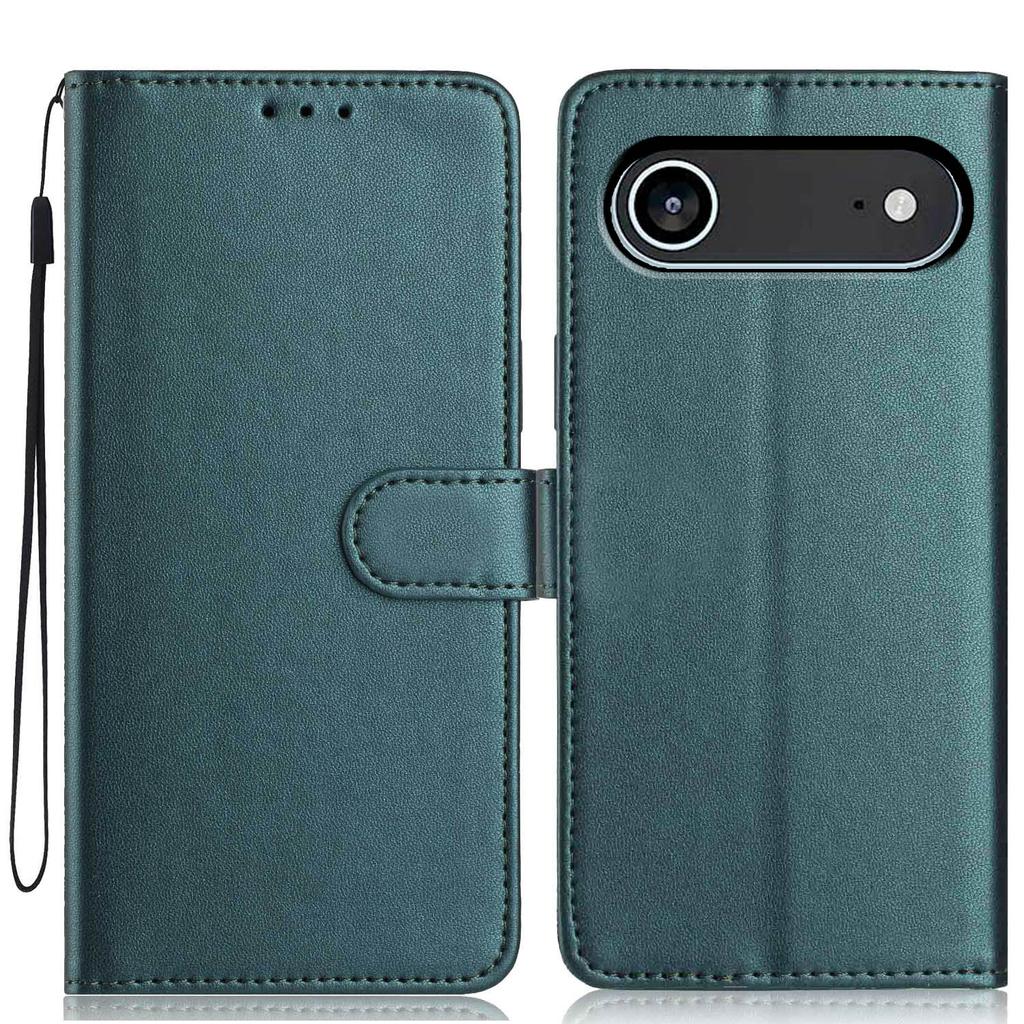 For iPhone 16 Pro Max Kickstand Case Bi-fold Card Bag PU Leather Coated TPU Cover Compatible with