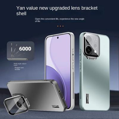 Matte Stoßfeste Halterung Handyhülle Für OPPO Reno 14 Pro Metalllinse Kameraschutz Halter Ständer Rückseite Für Reno 14Pro