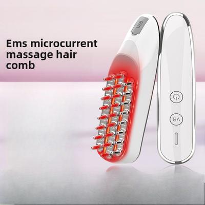 EMS current-Micro Massage Hair Scalp Care Instrument, Red Light Hair Care Meridian Electric Massage Comb PracticalDesign