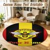 Round Rug Custom NameWatford FC Pattern Non Slip Carpet Home Floor Decor