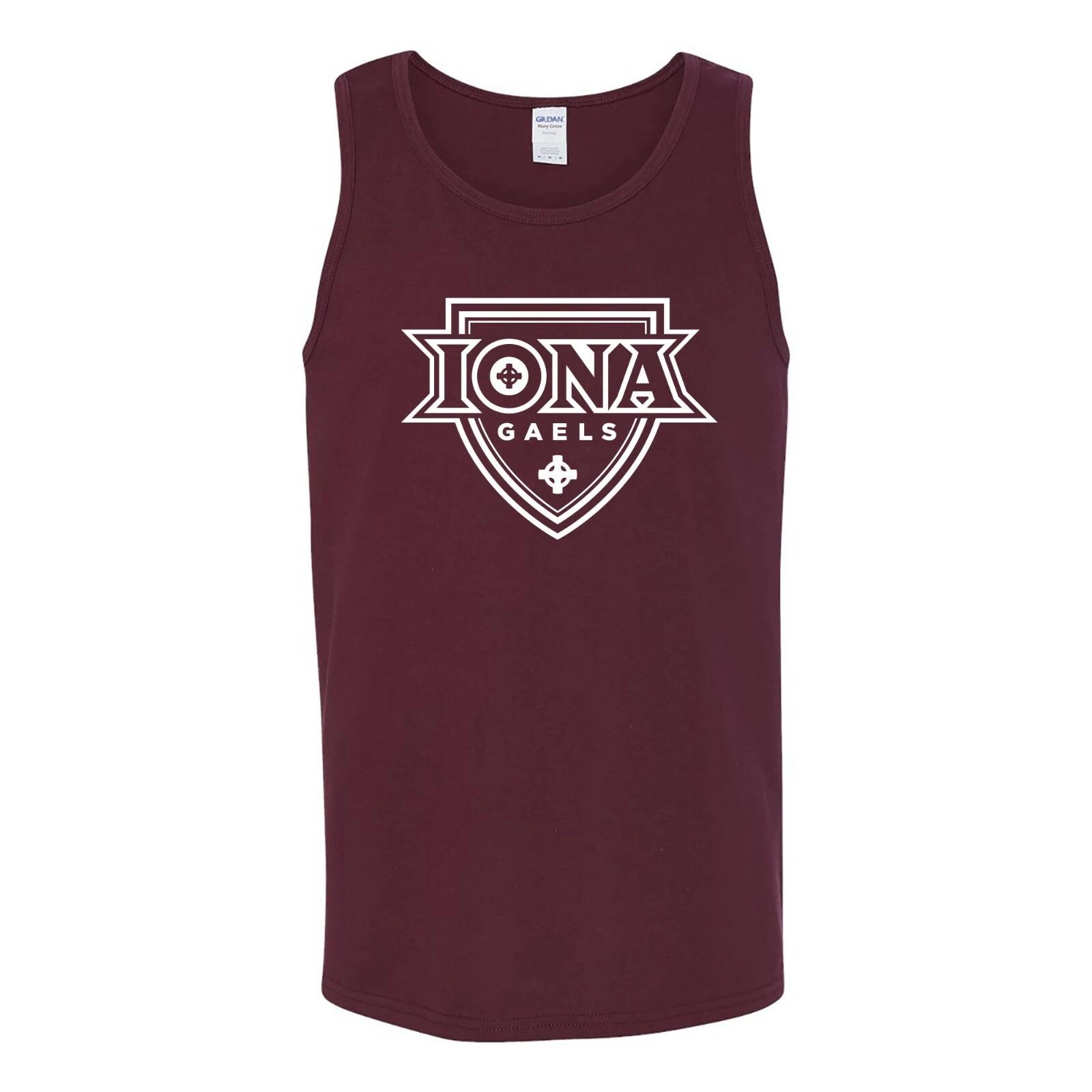 Iona University Gaels Primary Logo University Sports Team Tank Top - Maroon S
