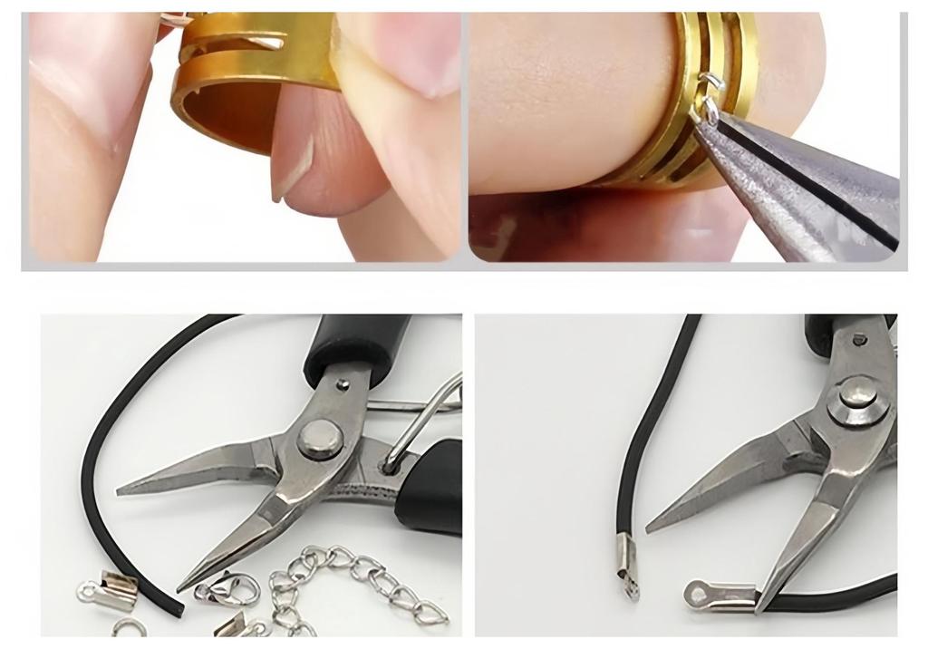 Schmuck DIY Metallanhänger & Zubehör Set mit Karabinerverschluss und Biegeringen
