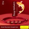2024 New Arrival Postgraduate Entrance Examination Ashore Natural Cinnabar Lotus Red Rope Bracelet Female Woven Birth Year Girlfriends Carrying Strap