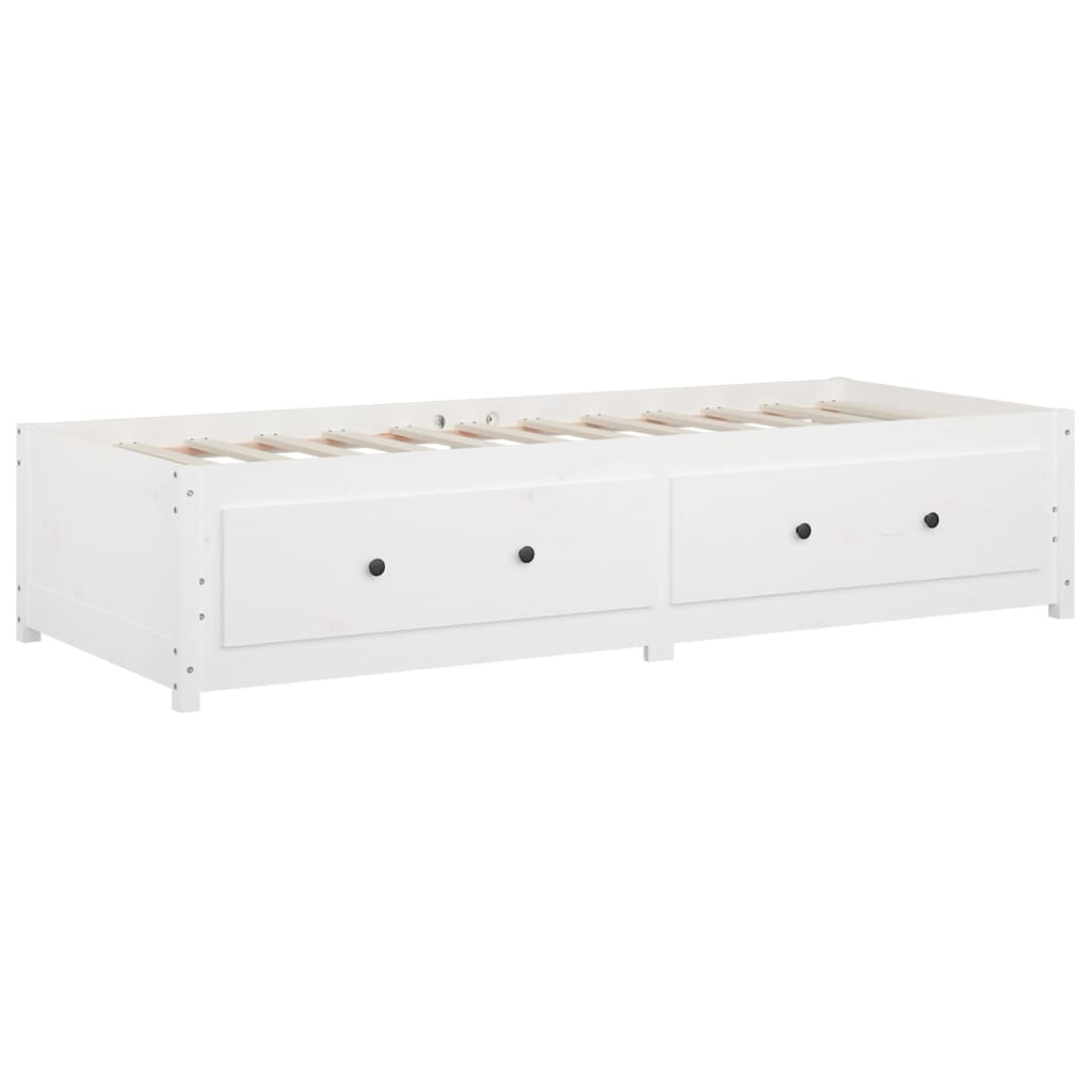 Daybed without Mattress White 80 x 200 cm Solid Pine Wood