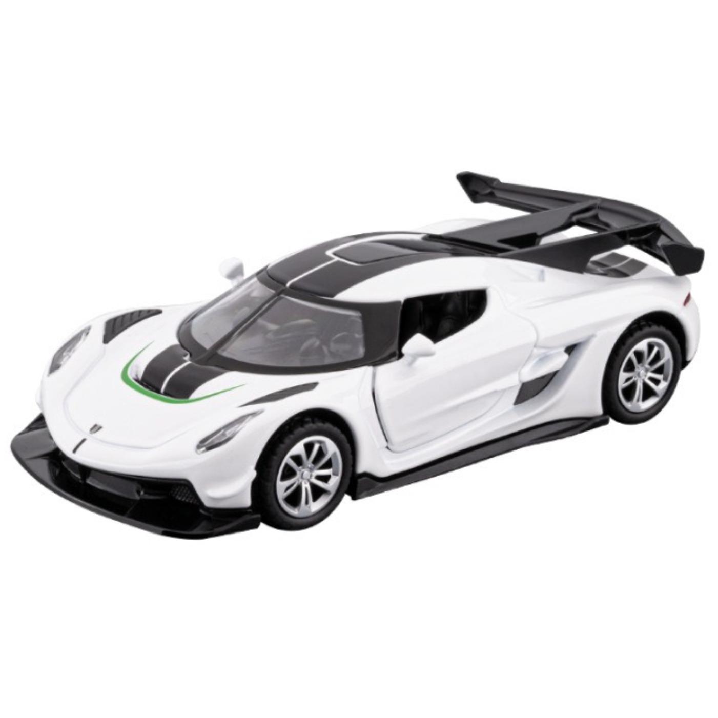 Simulation 1/36 Maßstab Koenigsegg Jesko Legierung Sportwagen Modell Ornament Spielzeug Kinder Junge Geburtstagsgeschenk Diecast Miniatur Voiture weiß