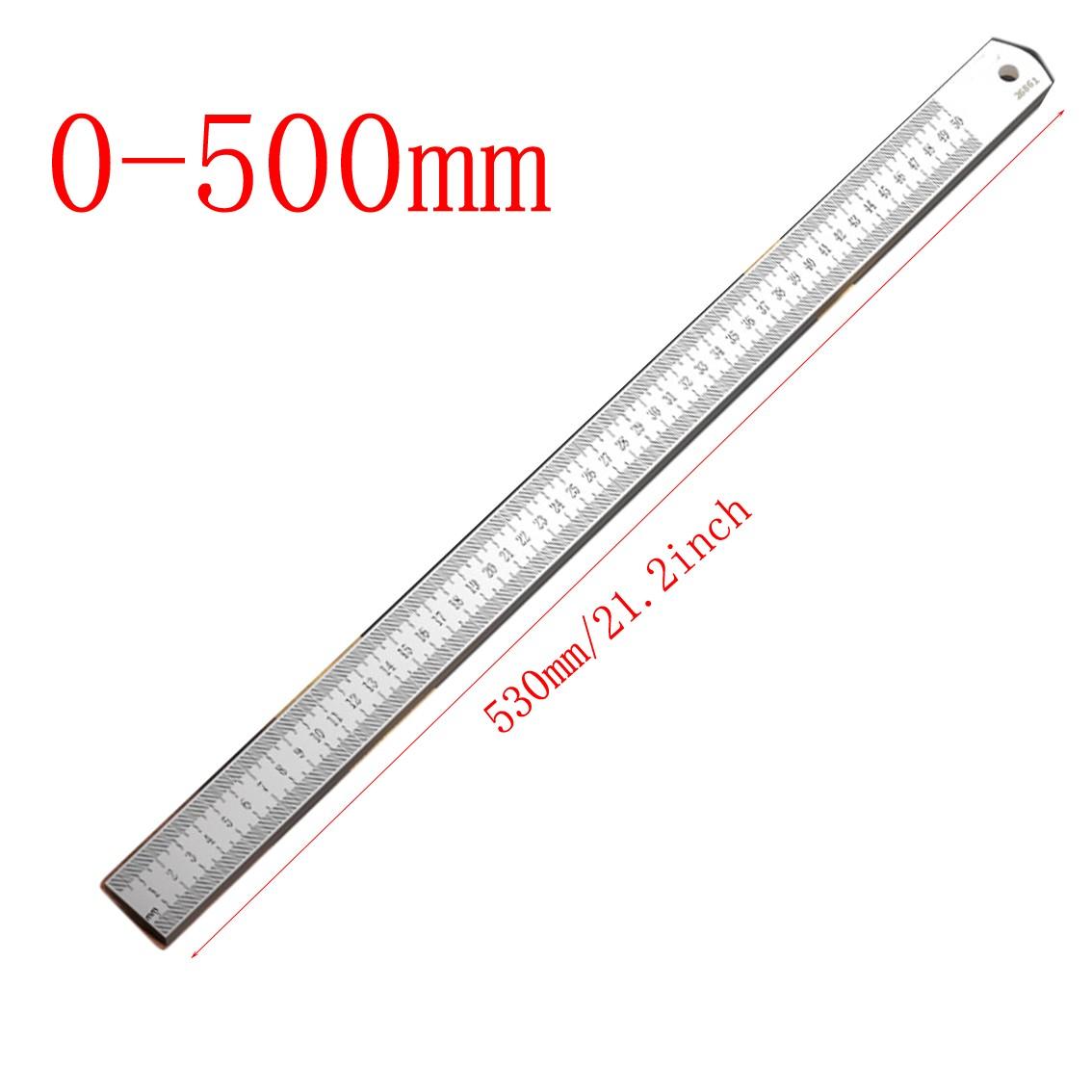 5mm Thickened Ruler Measuring Tool Nut Wrench Steel Ruler